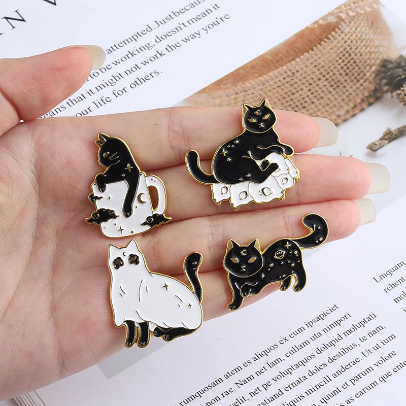 Black Kitties Pins