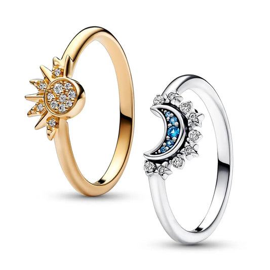Sun and Moon rings set